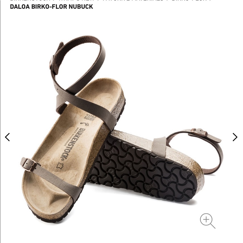Birkenstock Daloa Brown Mocha sz 38 7.5 New in Box